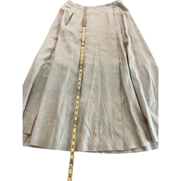 Classiques For Nordstrom Women's Cream A-Line Midi Skirt Size 14 - Picture 5 of 6